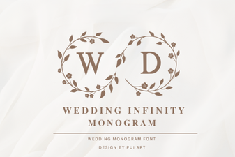 Elegant Wedding Infinity Monogram Font for Romantic Designs