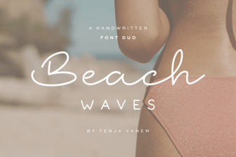 Beach Waves Duo Font for Coastal and Creative Projects