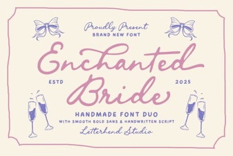 Enchanted Bride Font: Elegant Script for Wedding Designs