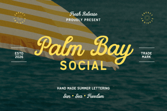 Palm Bay Social Font: a Friendly Typeface for Modern Brands